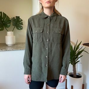 Green suede shirt